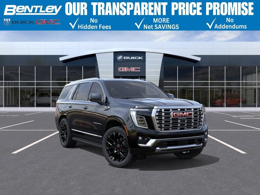 2026 GMC Yukon Denali in Onyx Black — front three-quarter view
