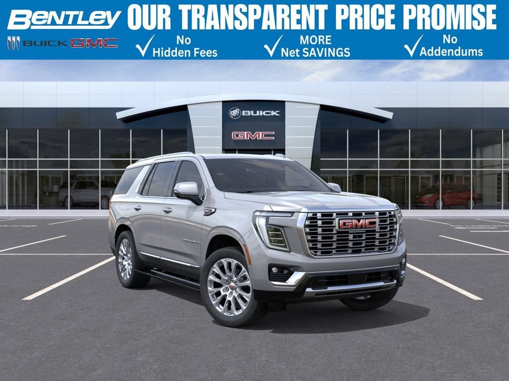 2026 GMC Yukon Denali in Sterling Metallic — front three-quarter view