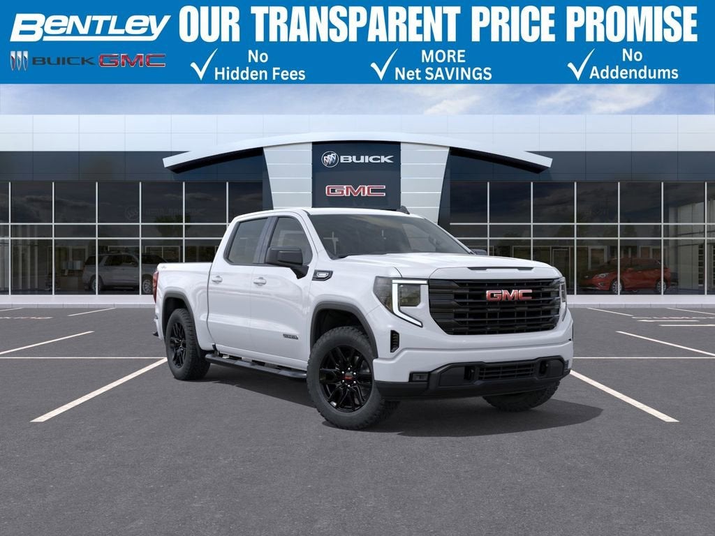 2026 GMC Sierra 1500 Elevation in Summit White — front three-quarter view