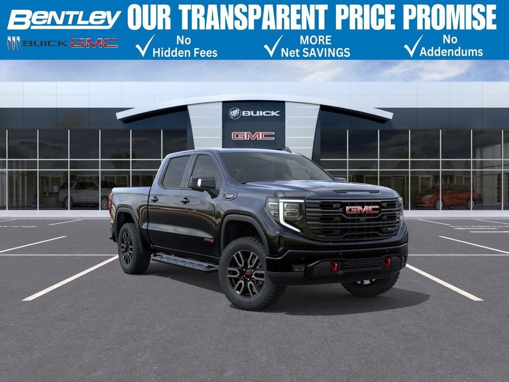 2026 GMC Sierra 1500 AT4 in Onyx Black — front three-quarter view