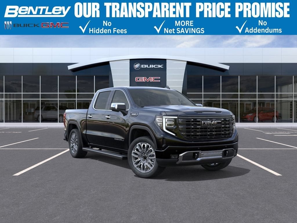 2026 GMC Sierra 1500 Denali Ultimate in Onyx Black — front three-quarter view
