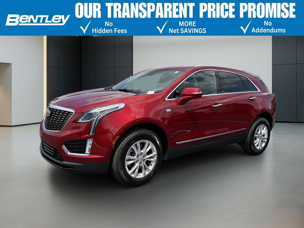2026 Cadillac XT5 Luxury in Radiant Red Tintcoat — front three-quarter view