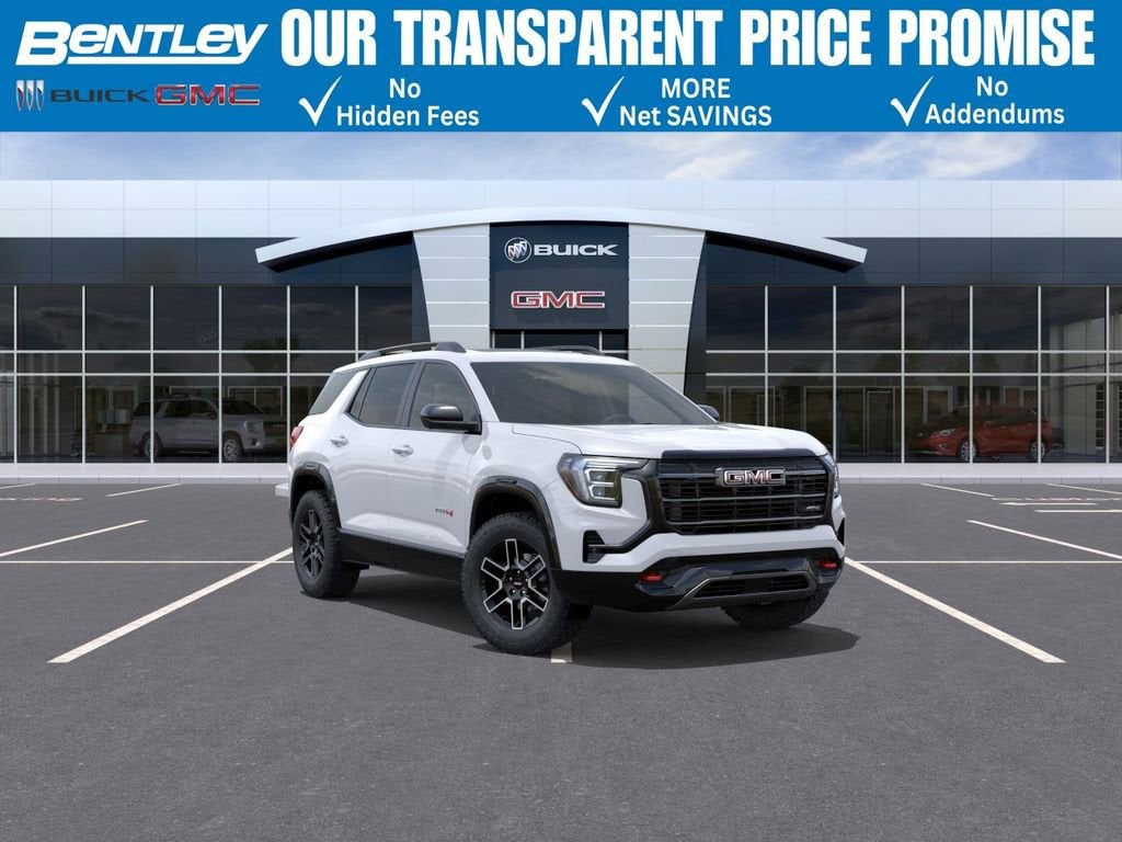 2026 GMC Terrain AT4 in Summit White — front three-quarter view