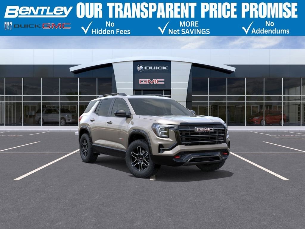 2026 GMC Terrain AT4 in Riverstone Metallic — front three-quarter view