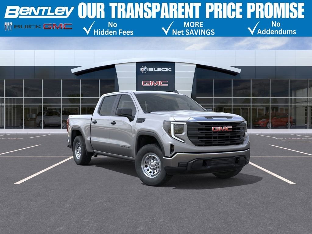 2026 GMC Sierra 1500 Pro in Sterling Metallic — front three-quarter view