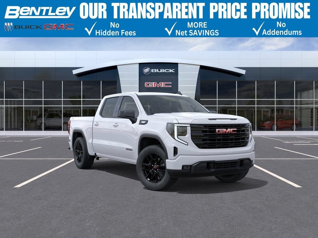 2026 GMC Sierra 1500 Elevation in Summit White — front three-quarter view