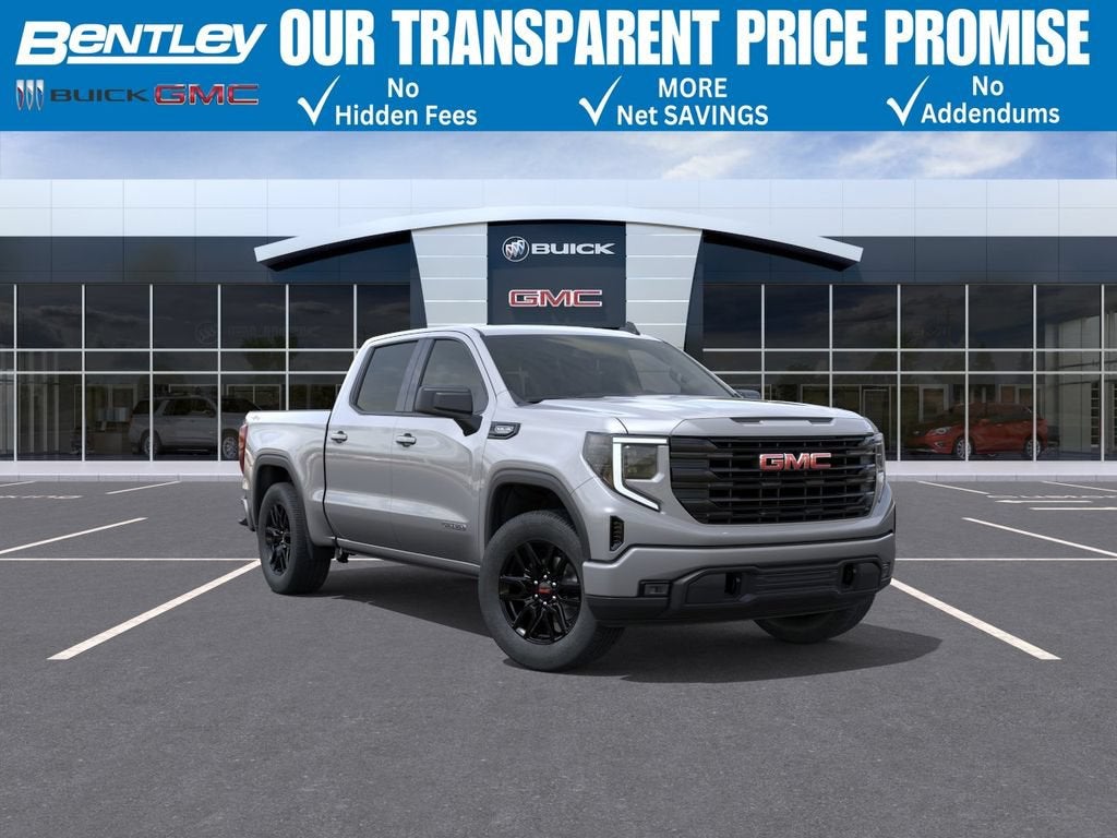 2026 GMC Sierra 1500 Elevation in Sterling Metallic — front three-quarter view