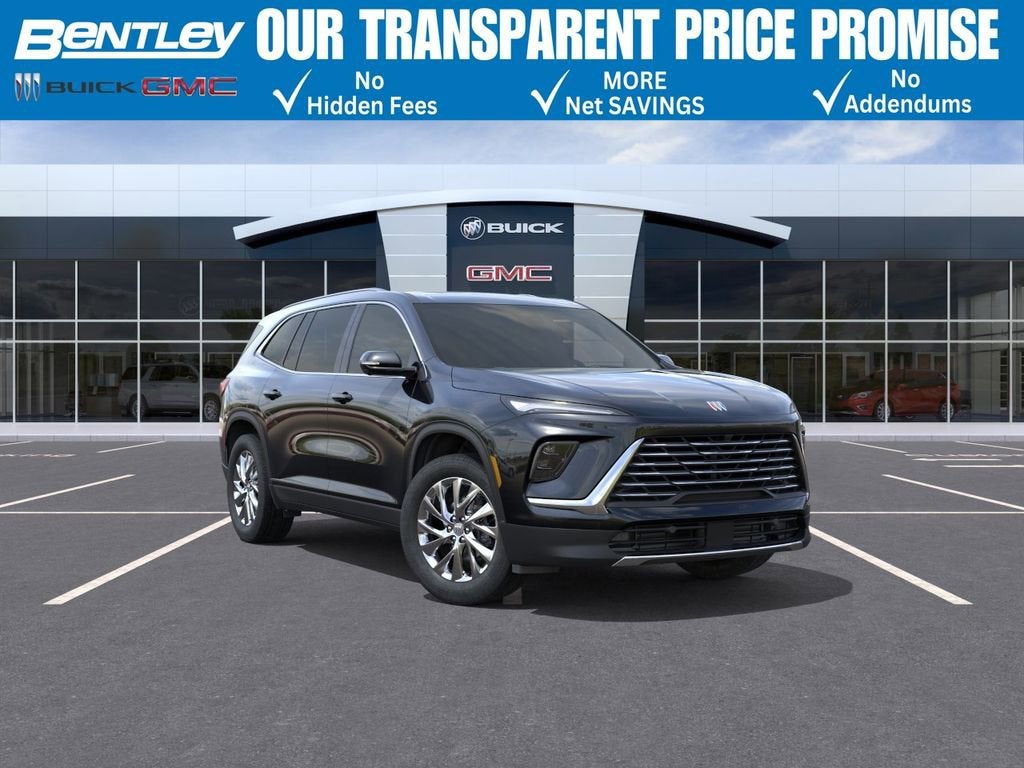 2026 Buick Enclave Preferred in Ebony Twilight Metallic — front three-quarter view