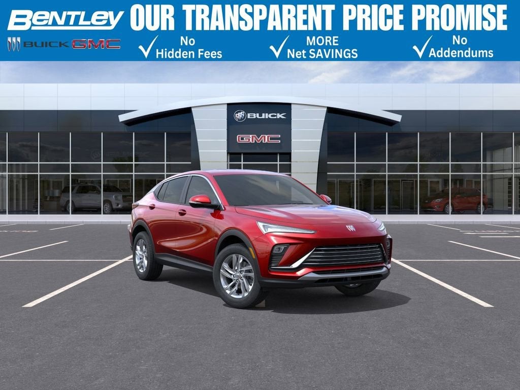 2026 Buick Envista Preferred in Brilliant Red — front three-quarter view