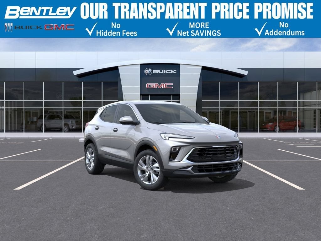 2026 Buick Encore GX Preferred in Moonstone Gray Metallic — front three-quarter view