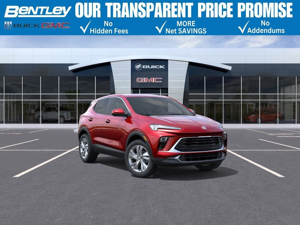 2026 Buick Encore GX Preferred in Brilliant Red — front three-quarter view
