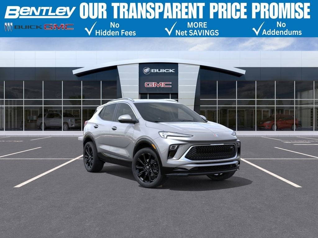 2026 Buick Encore GX Sport Touring in Moonstone Gray Metallic — front three-quarter view
