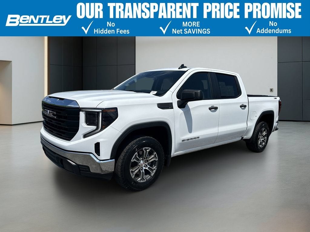 2024 GMC Sierra 1500 Pro in Summit White — front three-quarter view