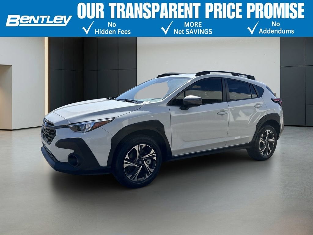 2024 Subaru Crosstrek Premium in White — front three-quarter view