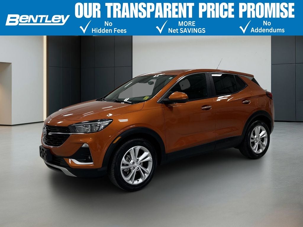 2023 Buick Encore GX Preferred in Sunset Glow Metallic — front three-quarter view